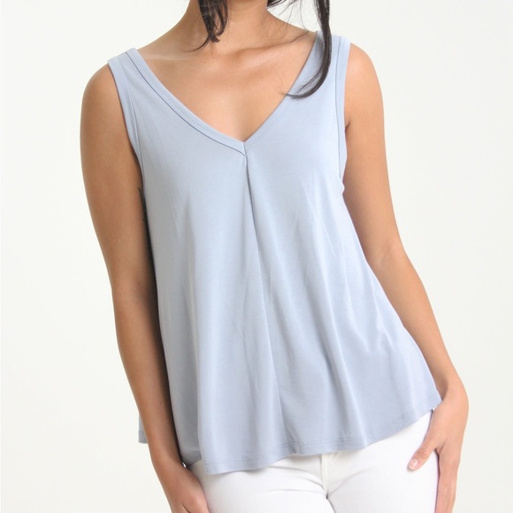 Tops - SALT + CO. - Knit No. 03, Women’s V-Neck Butter Jersey Tank in Cloud (NWT)